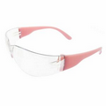 Ladies Lucy Safety Glasses with Pink Frame/ Clear Anti Fog Lens
